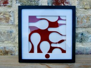 Tableau en cuir recyclé - 20x20 cm